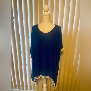 Adreamly Blue Poncho Top Size S/M